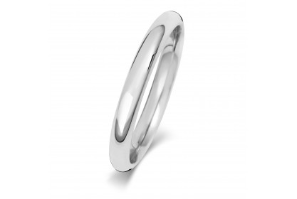 9ct White Gold Court 2.5mm Heavyweight Band